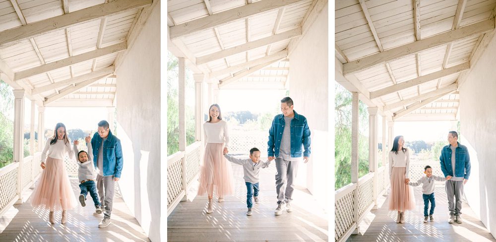 Beautiful walking family photo collage by Amy Huang Photography