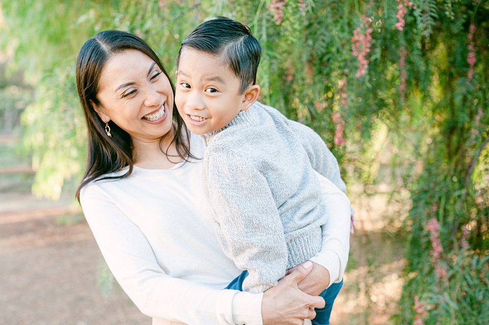 Sweet Mother and Son moment at Los Penasquitos Preserve by Amy Huang Photography